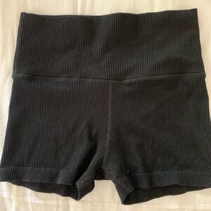 NWT Aerie Black Ribbed Shorts